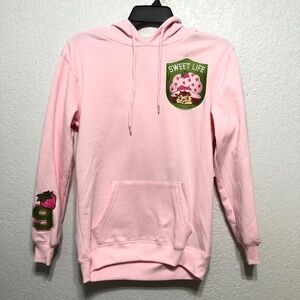NWT❗️ Strawberry Shortcake Women's Embroidered Graphic Hoodies size XXS (00)